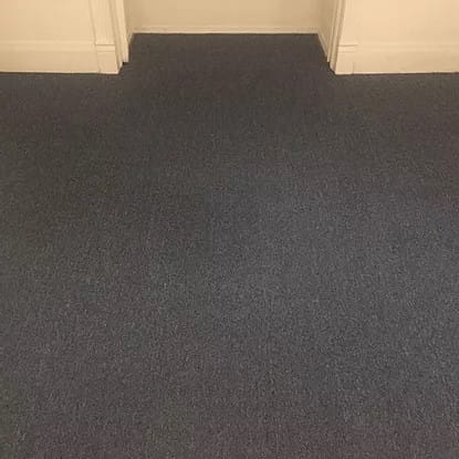 blue floor carpet service after